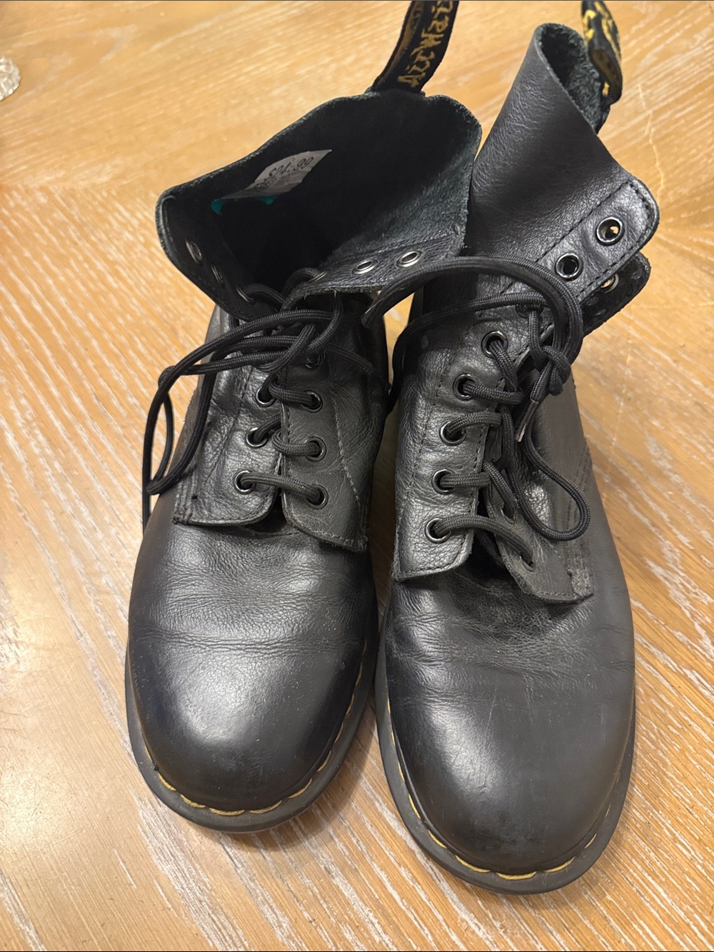 Dr. Martens Black Leather Lace-Up Boots